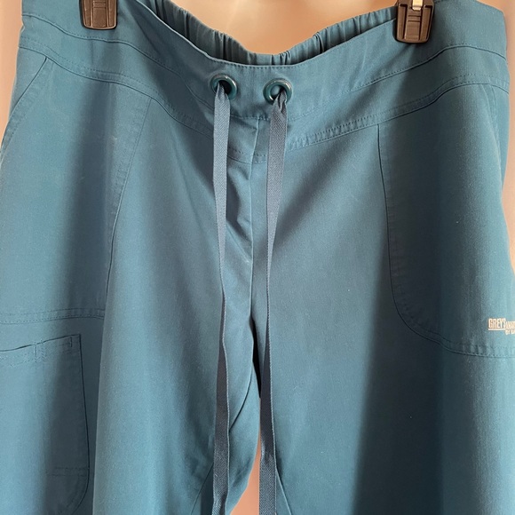 Greys Anatomy By Barco Scrub Bottoms Wide Leg Caribbean blue Size XL - Picture 2 of 13